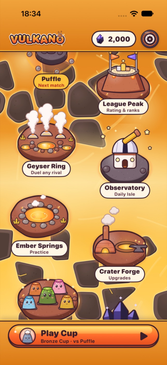 Map landmarks: League Peak, Geyser Ring, Observatory